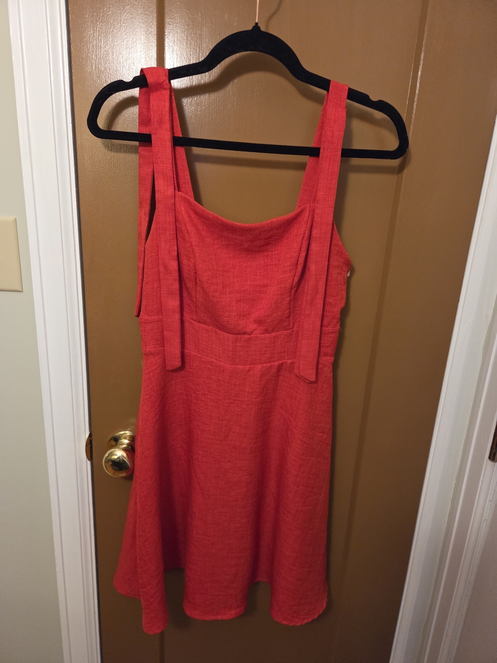Altar'd State Red Tie-Strap Mini Dress